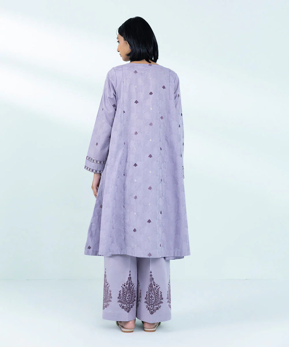 2-Piece Embroidered Cotton Jacquard Suit by Sapphire