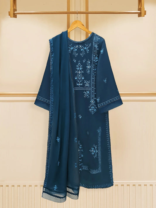 3 Piece - Embroidered Swiss Voile Suit By Agha Noor