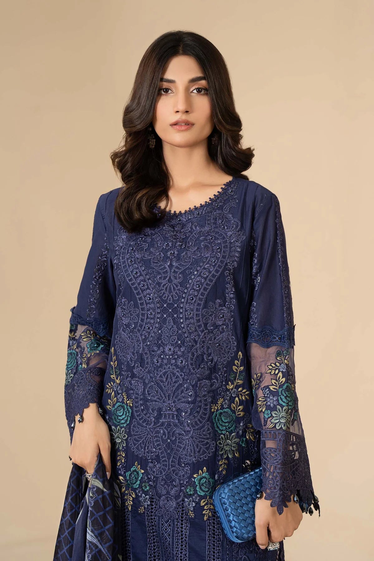 3 Piece Embroidered Lawn Suit By Maria.B.