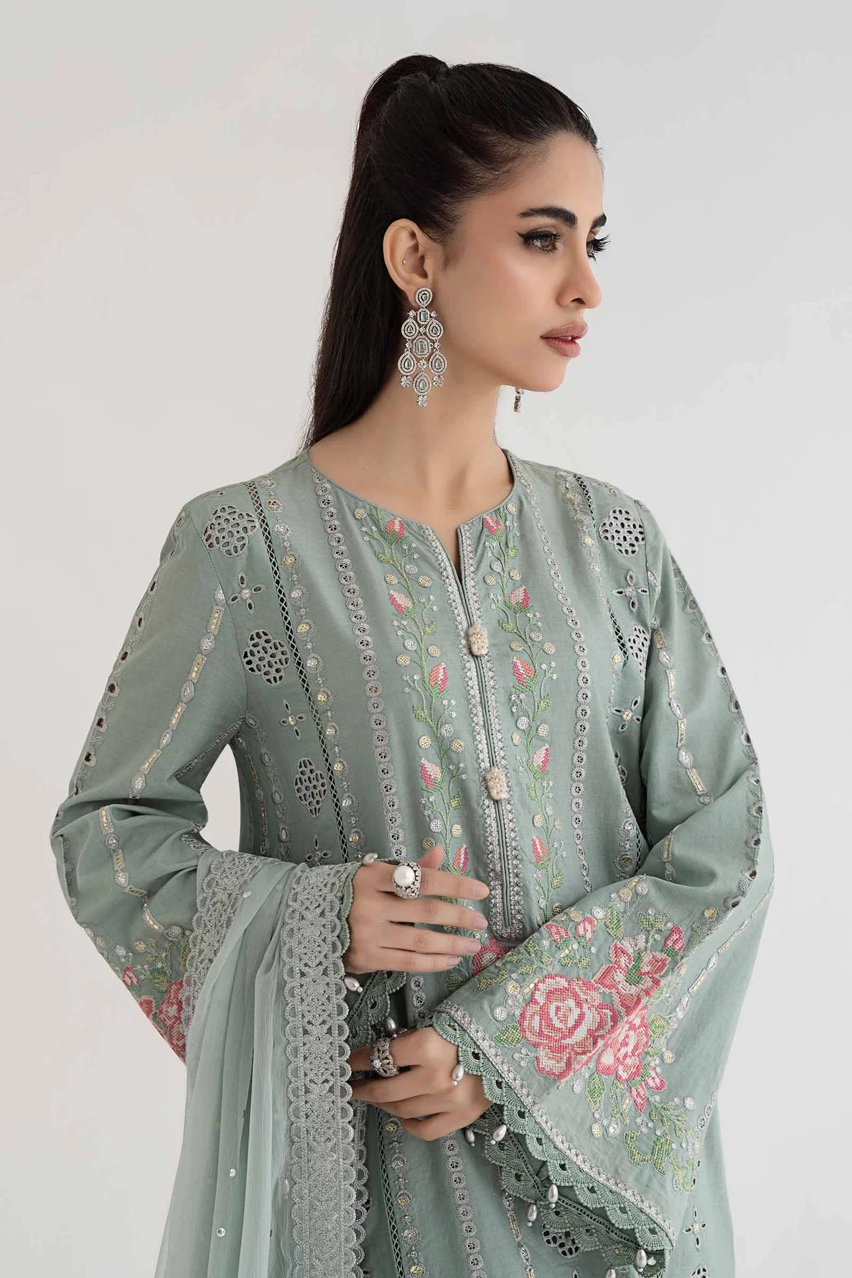 3 Piece Embroidered Lawn Suit By Maria.B.