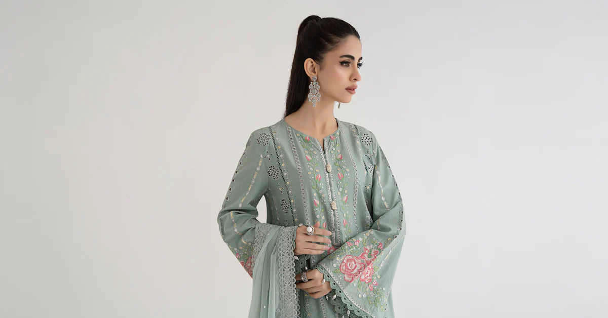 3 Piece Embroidered Lawn Suit By Maria.B.