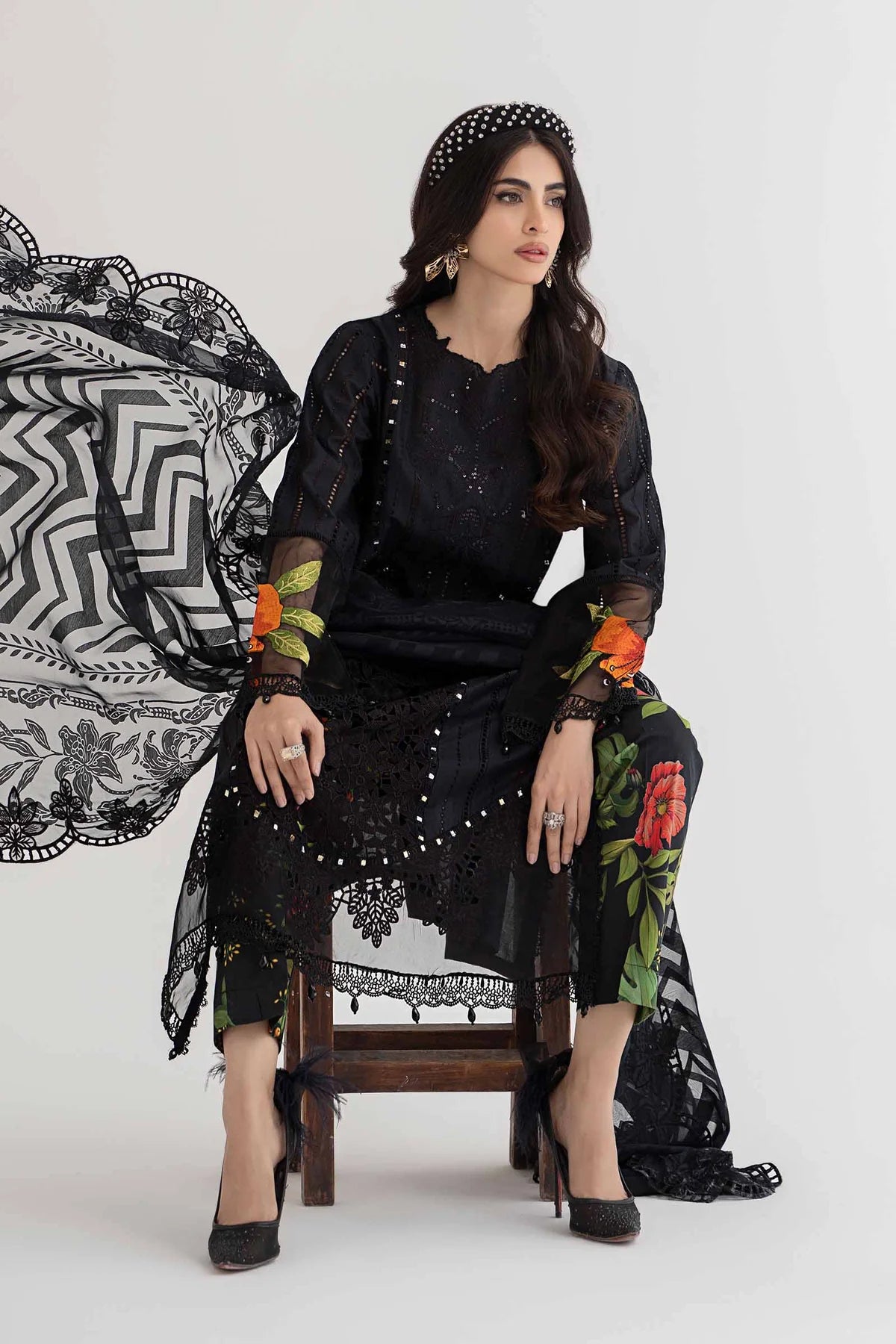 3 Piece Embroidered Lawn Suit By Maria.B.