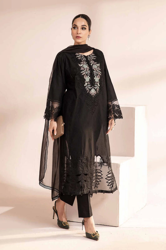 3 Piece Embroidered Self Jacquard Lawn Suit By Maria.B.