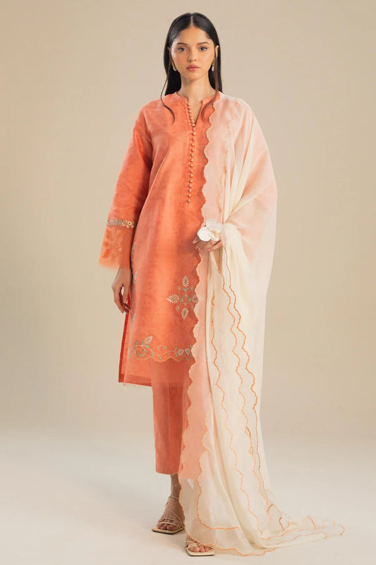 3-Piece Loose-Fit Kurta By Zara Shahjahan