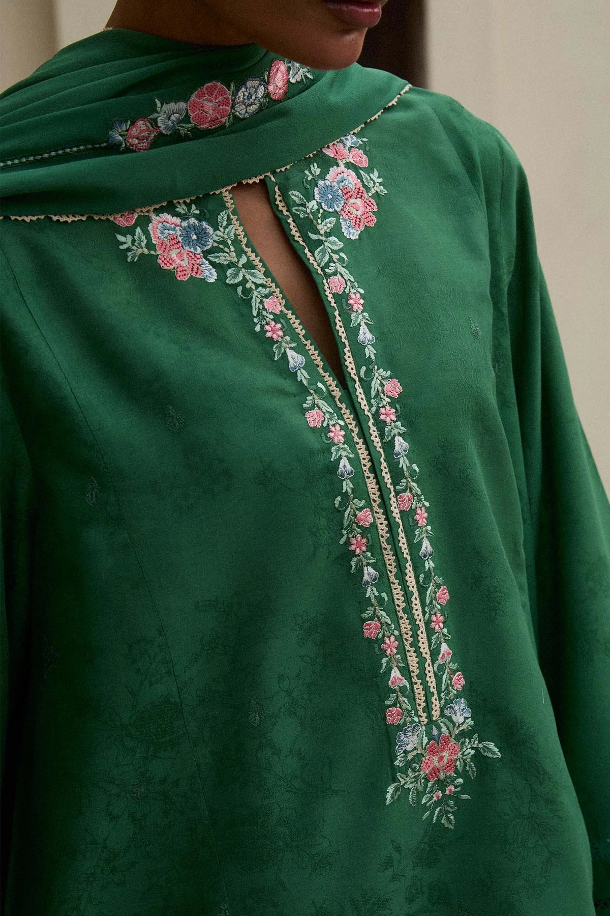 Breezy lawn with floral embroidery By Zara Shahjahan