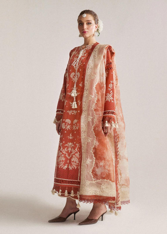 3-Piece Embroidered Lawn Suit By Hussain Rehar